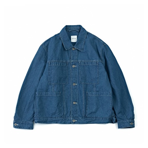 SAGE DE CRET 31-40-3262 Blue 9oz CO/LI Canvas Denim Short Jacket