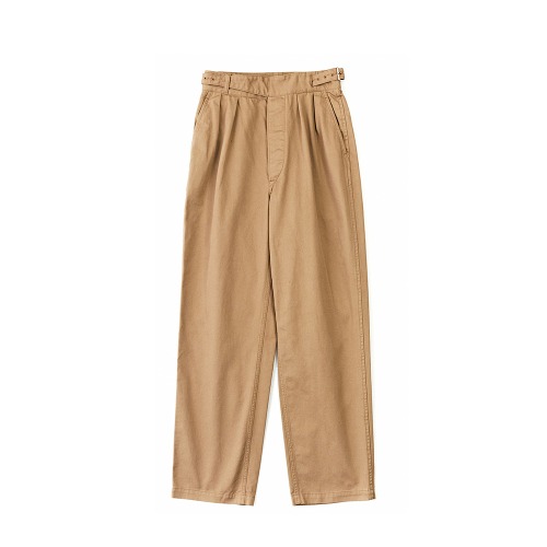 LENO & CO L2401-PT018 Beige Side Belted Gurkha Trousers