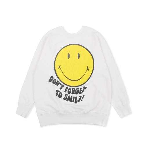 MADEWORN MWMW212 Vintage White Keep Smiling Shrunken P.E. Sweatshirt