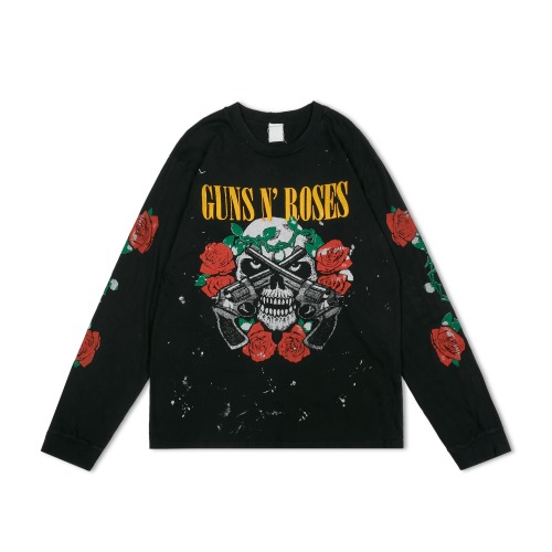 MADEWORN MWGR104 Coal Guns N Roses L/S T-shirts