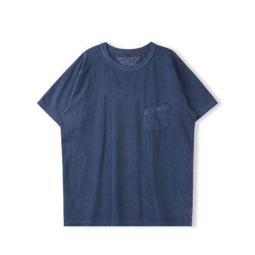 NIGEL CABOURN Blue Basic Pocket S/S T-Shirts