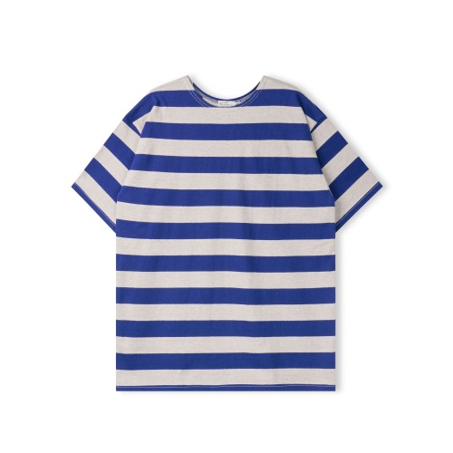 WAREHOUSE Lot 4050 Blue/Oatmeal 2 Inch Border S/S T-Shirts