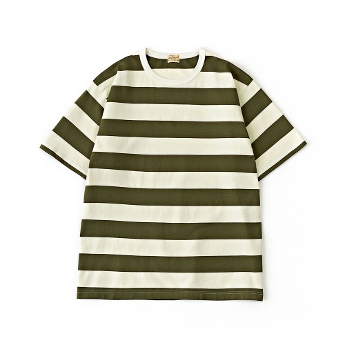 WHITESVILLE WV79146 Olive Whitesville 30/2 Border S/S T-Shirts