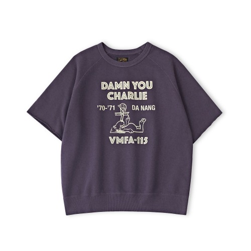 COLIMBO ZZ-0401 A.Navy "DAMN YOU CHARLIE" Lagergeld Cut-off Sweat Shirt