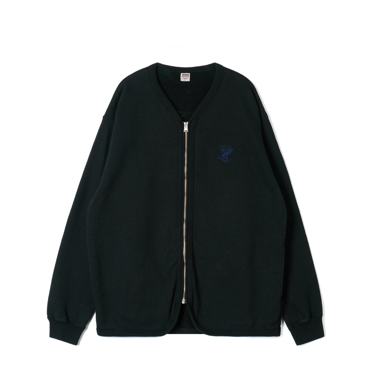 BARNS OUTFITTERS BR-24376 Black 90s Sweat Zip Cardigan
