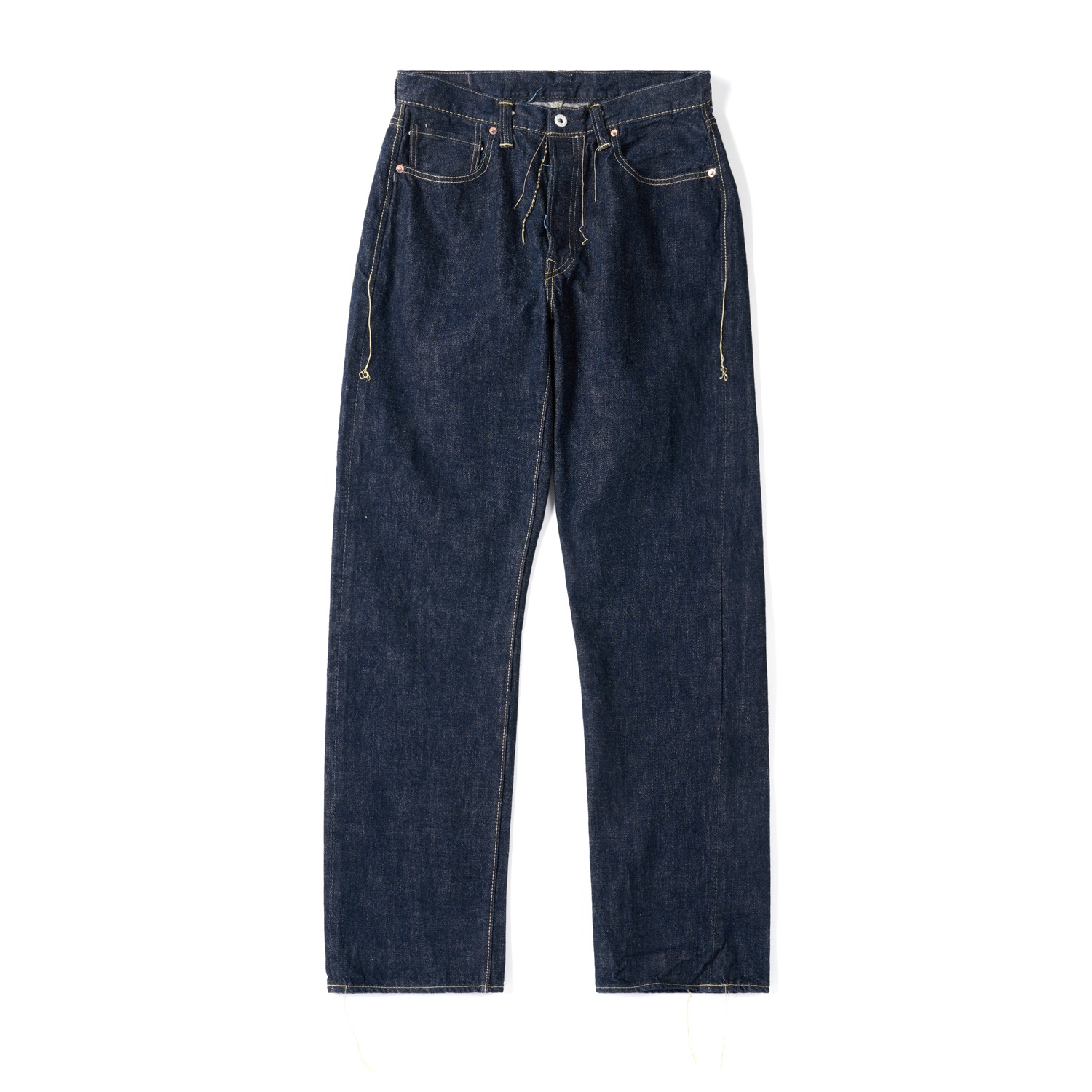 FULLCOUNT S0105W-24 Indigo Blue WWII Model Brown Cotton Wide Denim