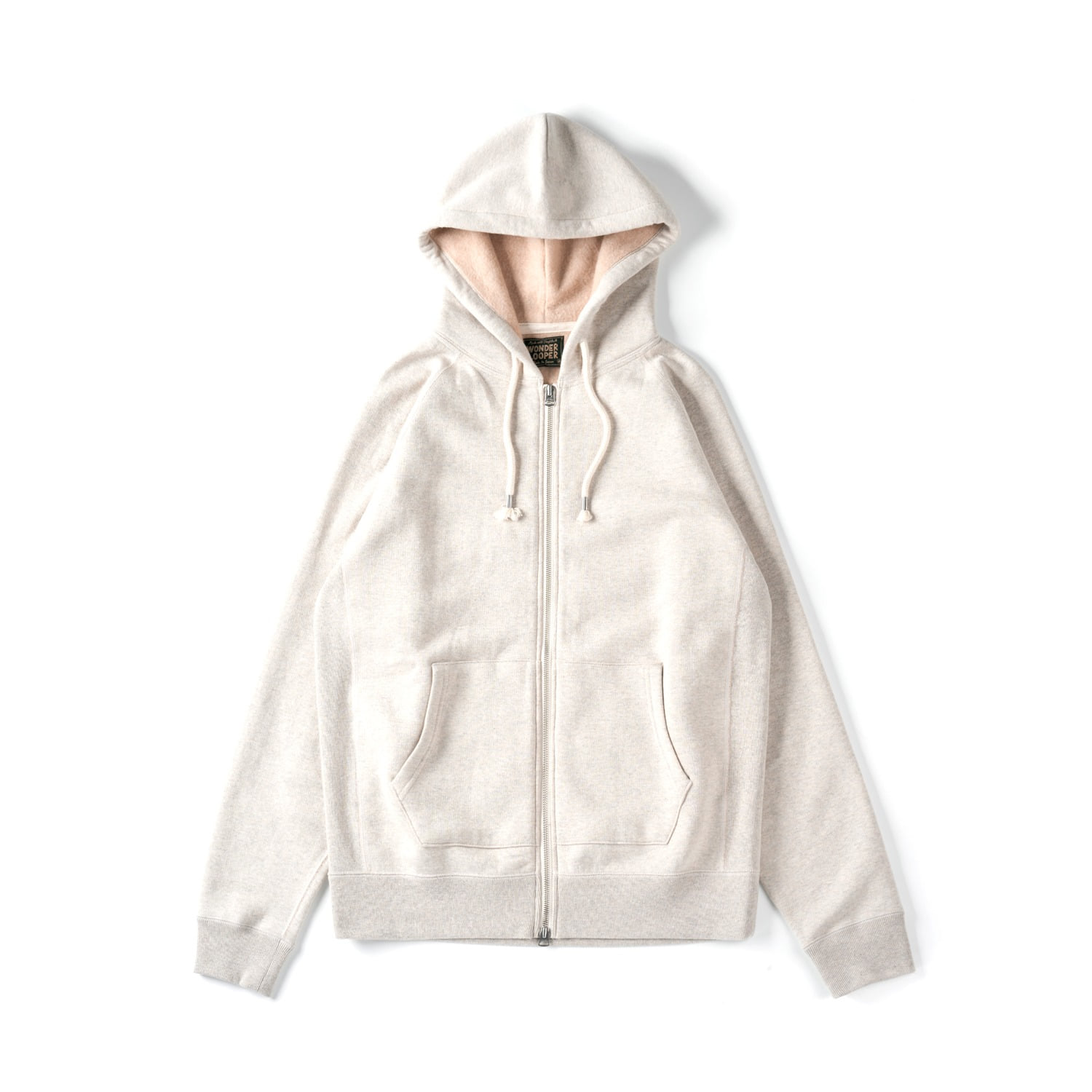 WONDER LOOPER ZH10170 Oatmeal Zip Hoodie