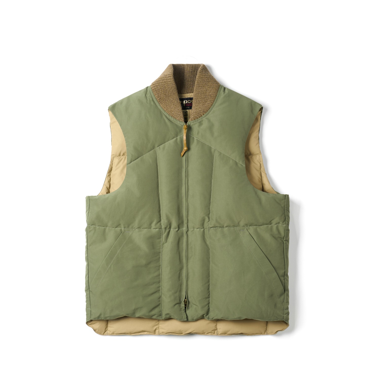 【極美品】22AW COMOLI DOWN VEST DOWN VEST 1 ZZ-0129 Mint Green Tempco Signature Down Vest - MODE MAN