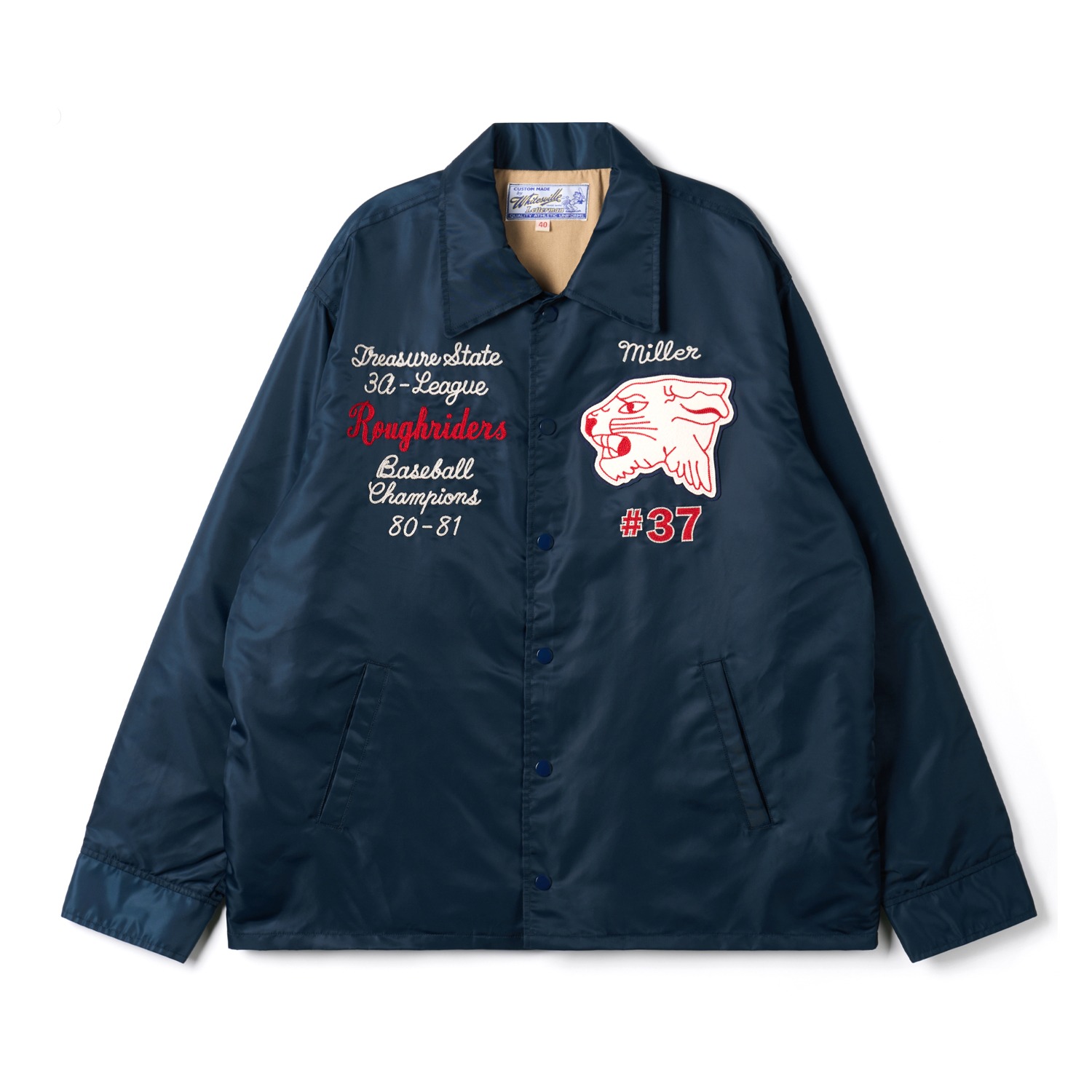 WHITESVILLE WV15608 Navy Whitesville Nylon Coach Jacket