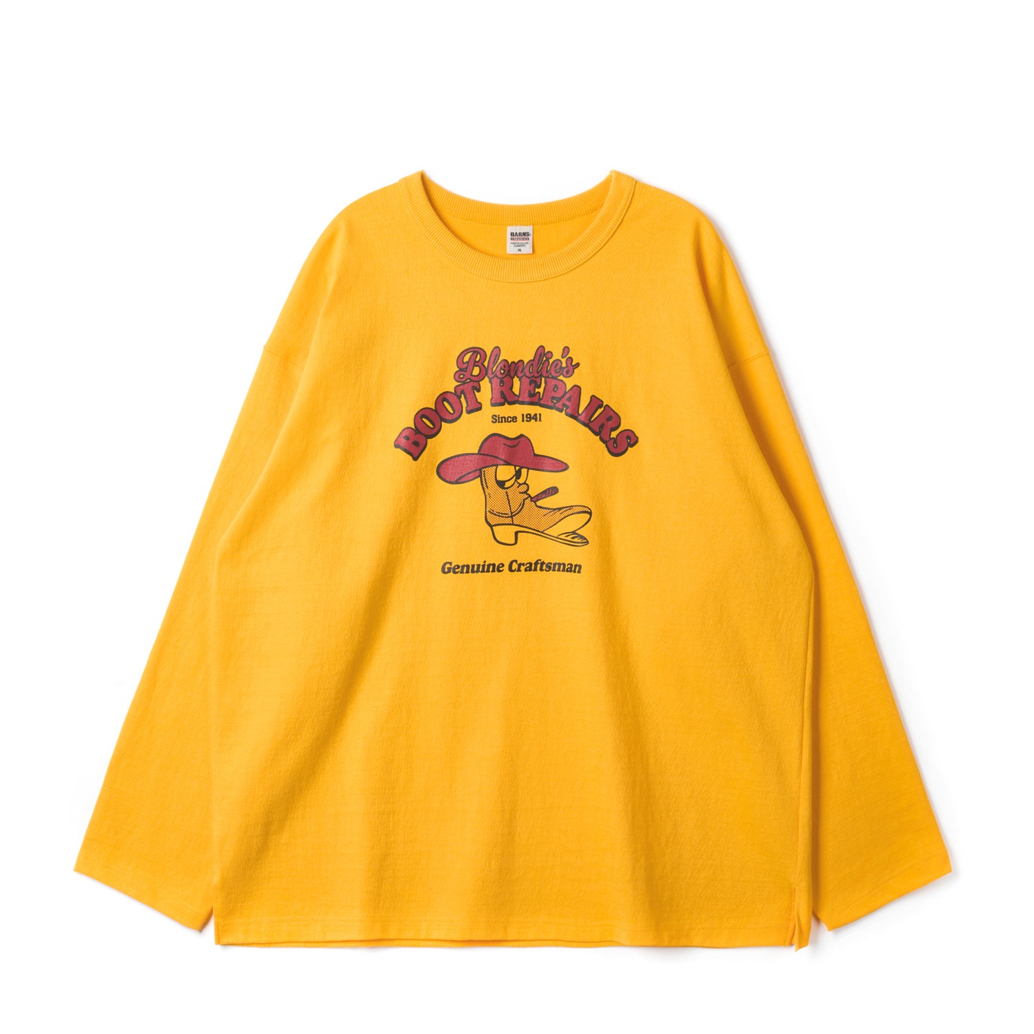 BARNS OUTFITTERS BR-24403 Yellow 90's Big 9 Sleeve PT T-Shirts
