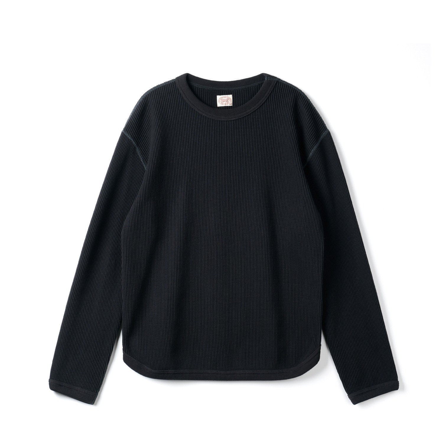 FULLCOUNT 5964 Ink Black Heavyweight Waffle L/S T-Shirt
