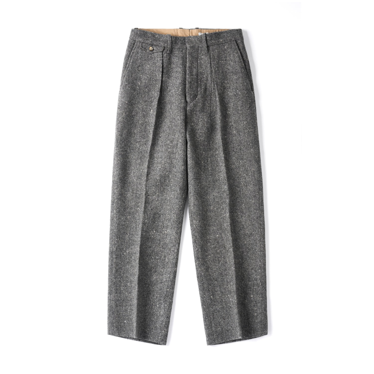 PHIGVEL MAKERS CO. PMAS-PT09 Gray HB Tweed Goodmans Trousers