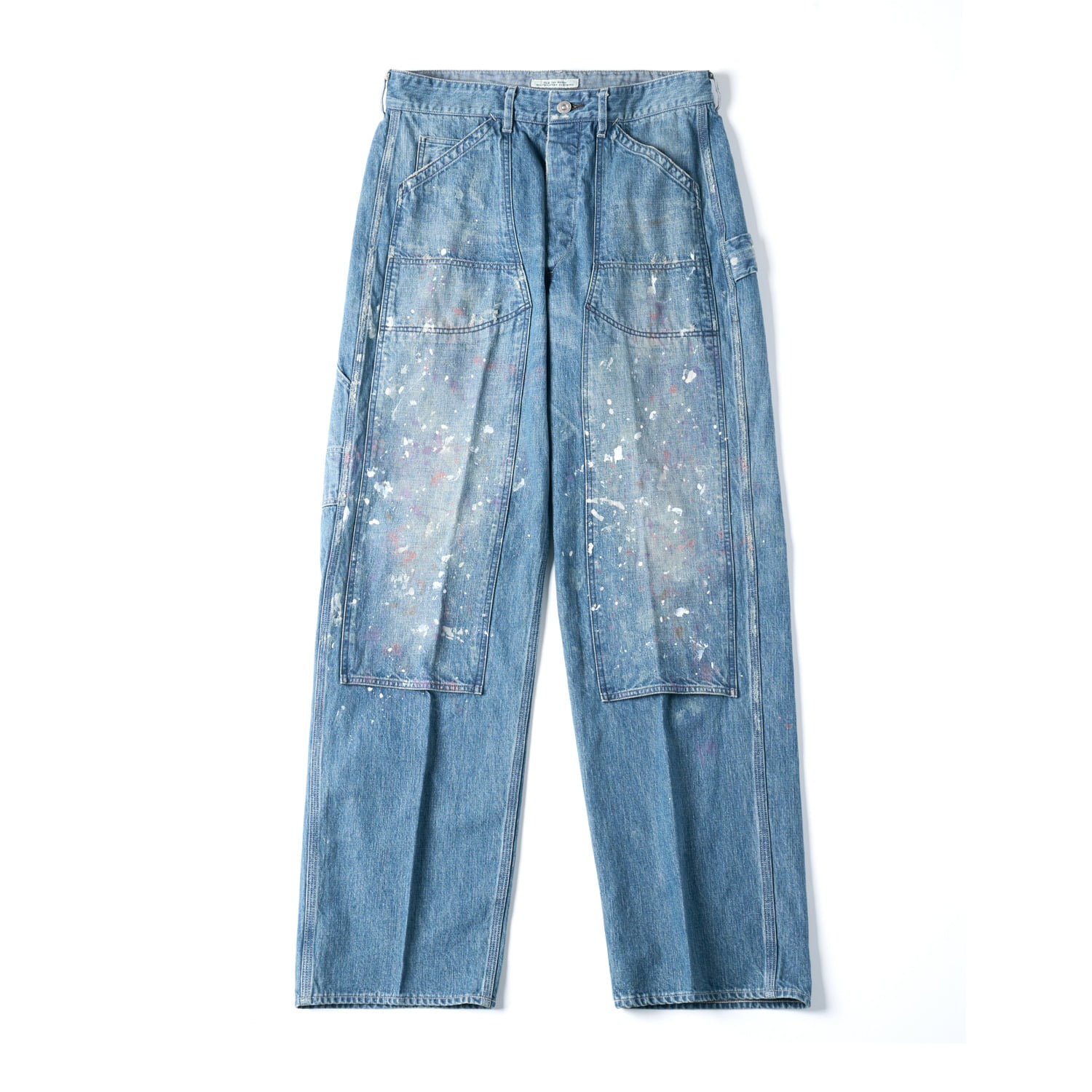 OLD JOE 242OJ-PT12 Double Cloth Snugger Trouser Patina & Paint Indigo