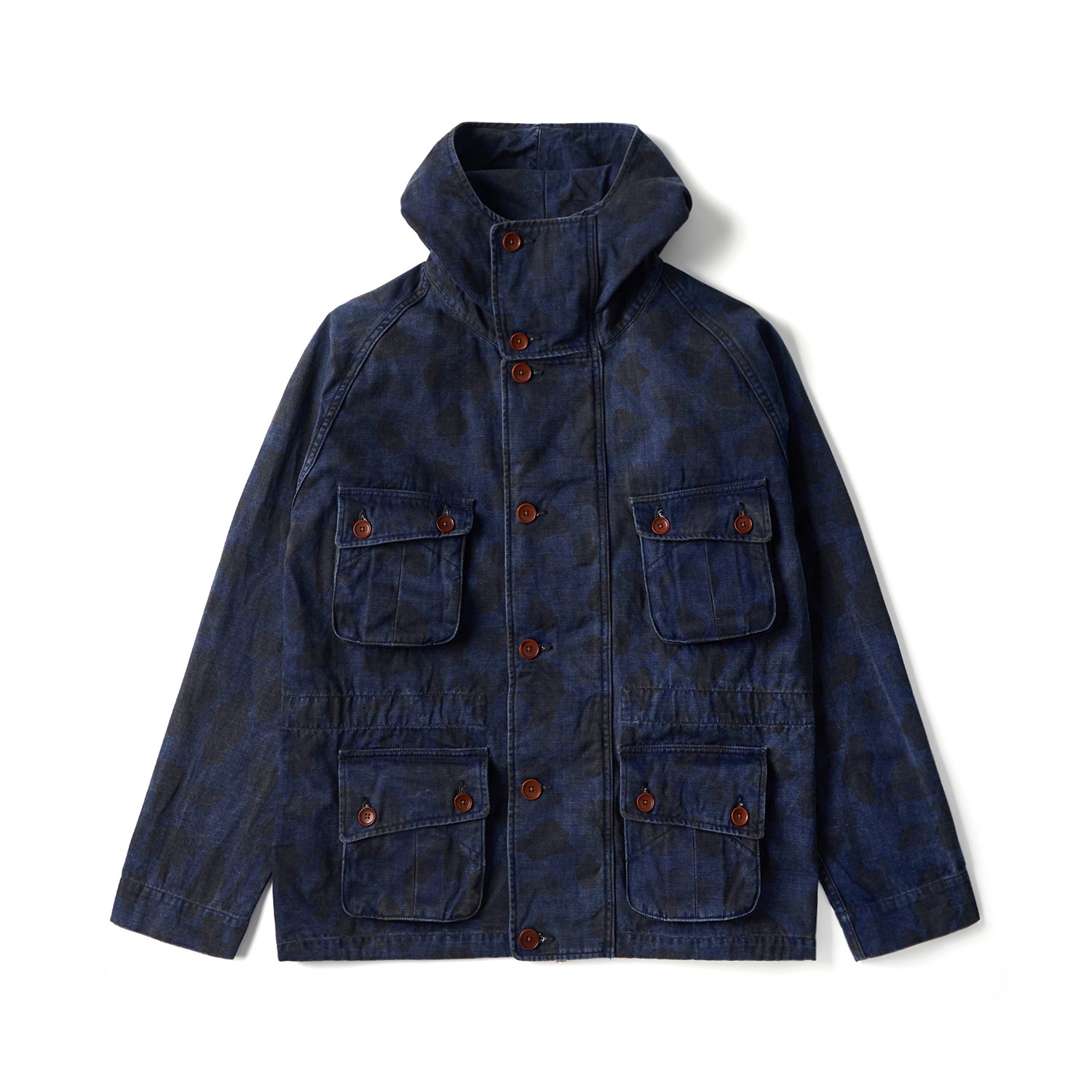 PREQUEL J0001 Indigo Combat Hooded Jacket