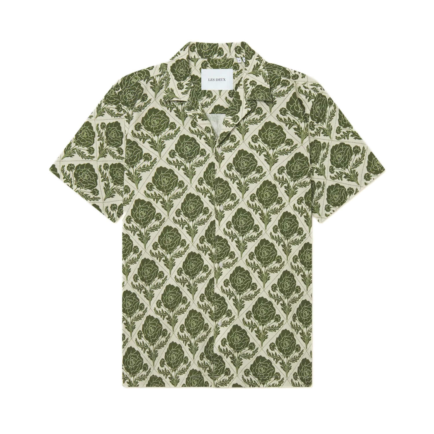 LES DEUX LDM401102 Lesley Flower Tile AOP SS Shirt