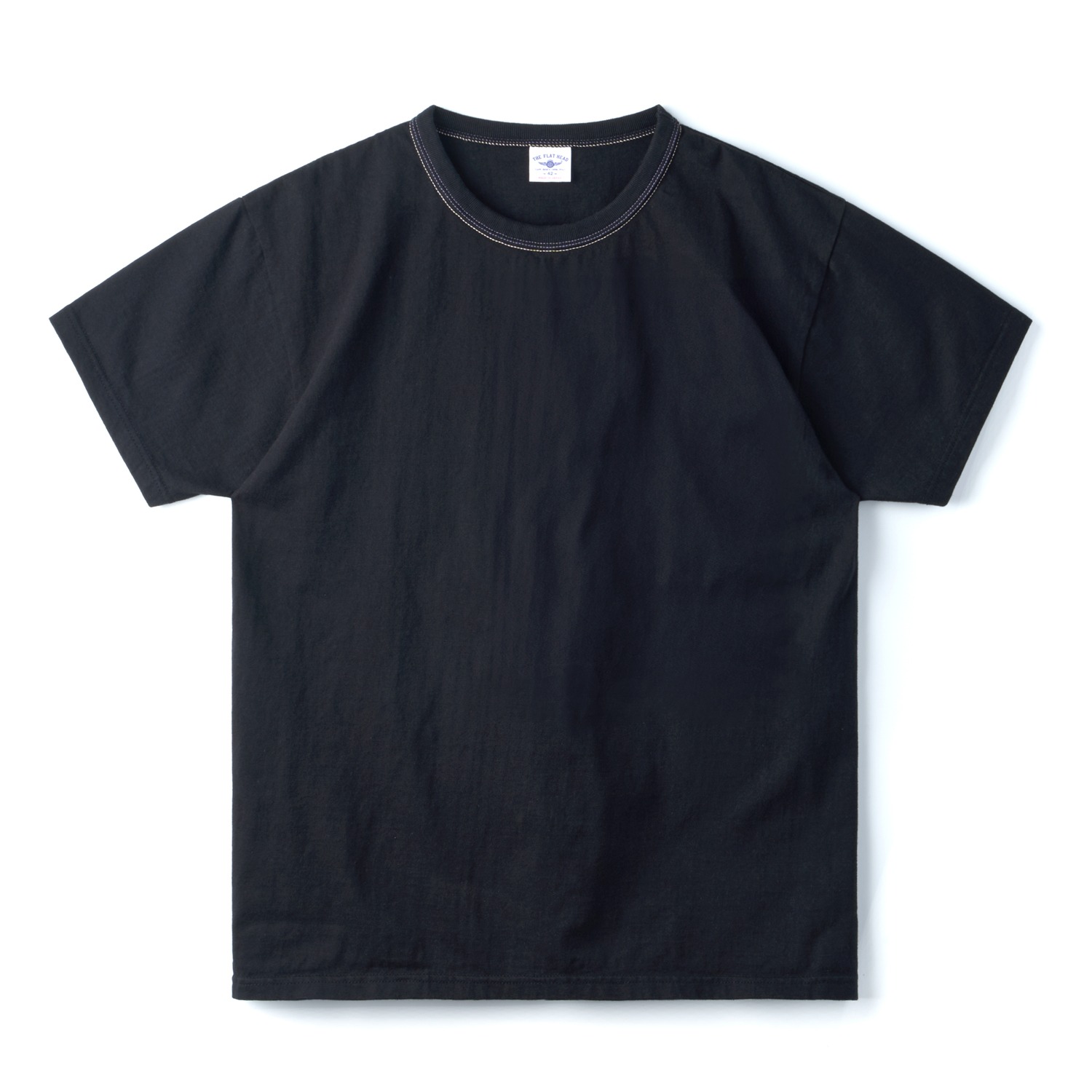 THE FLAT HEAD FN-THC-054SP Eagle S/S T-Shirts Black