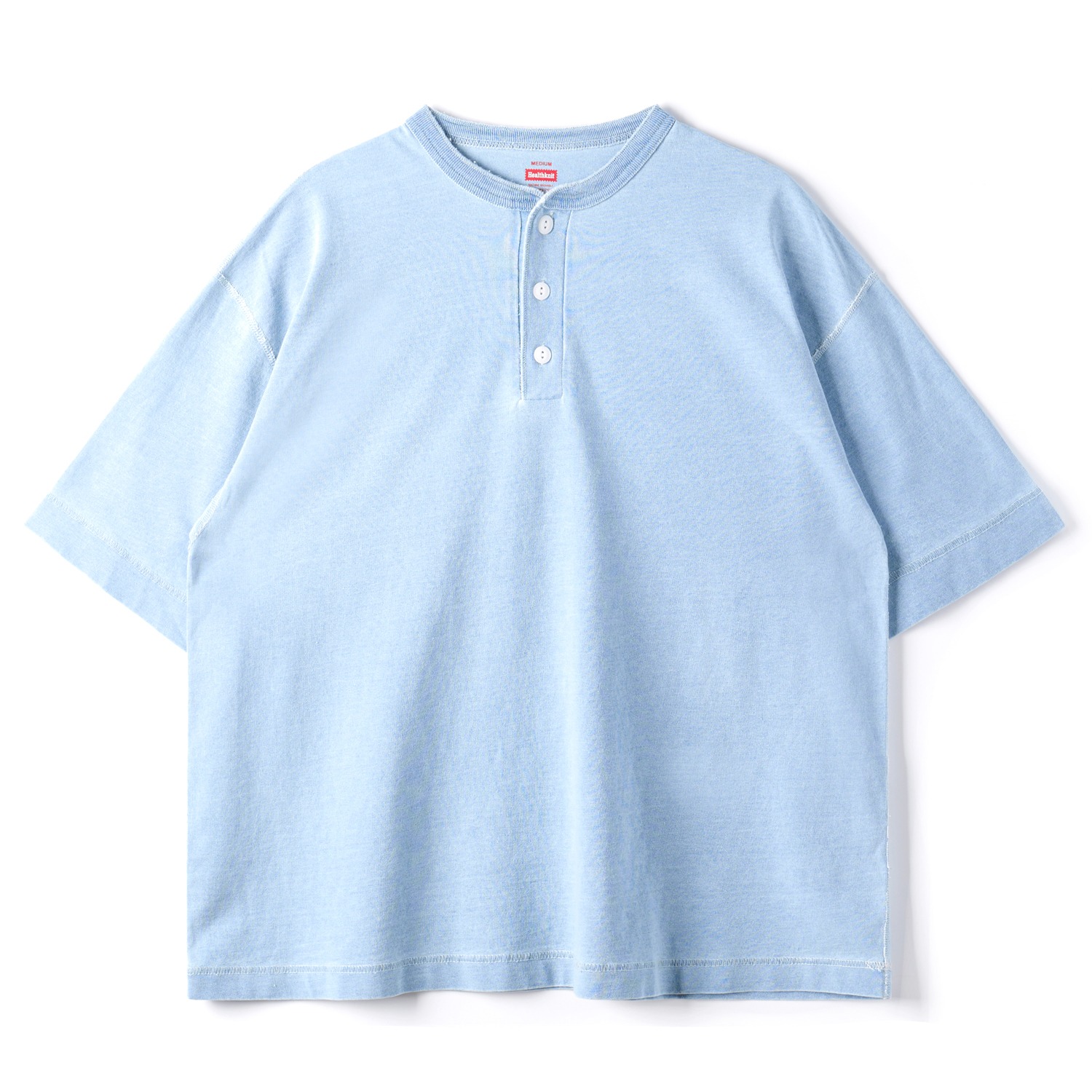HEALTH KNIT HR25S-M104-2 Henleyneck S/S Tee