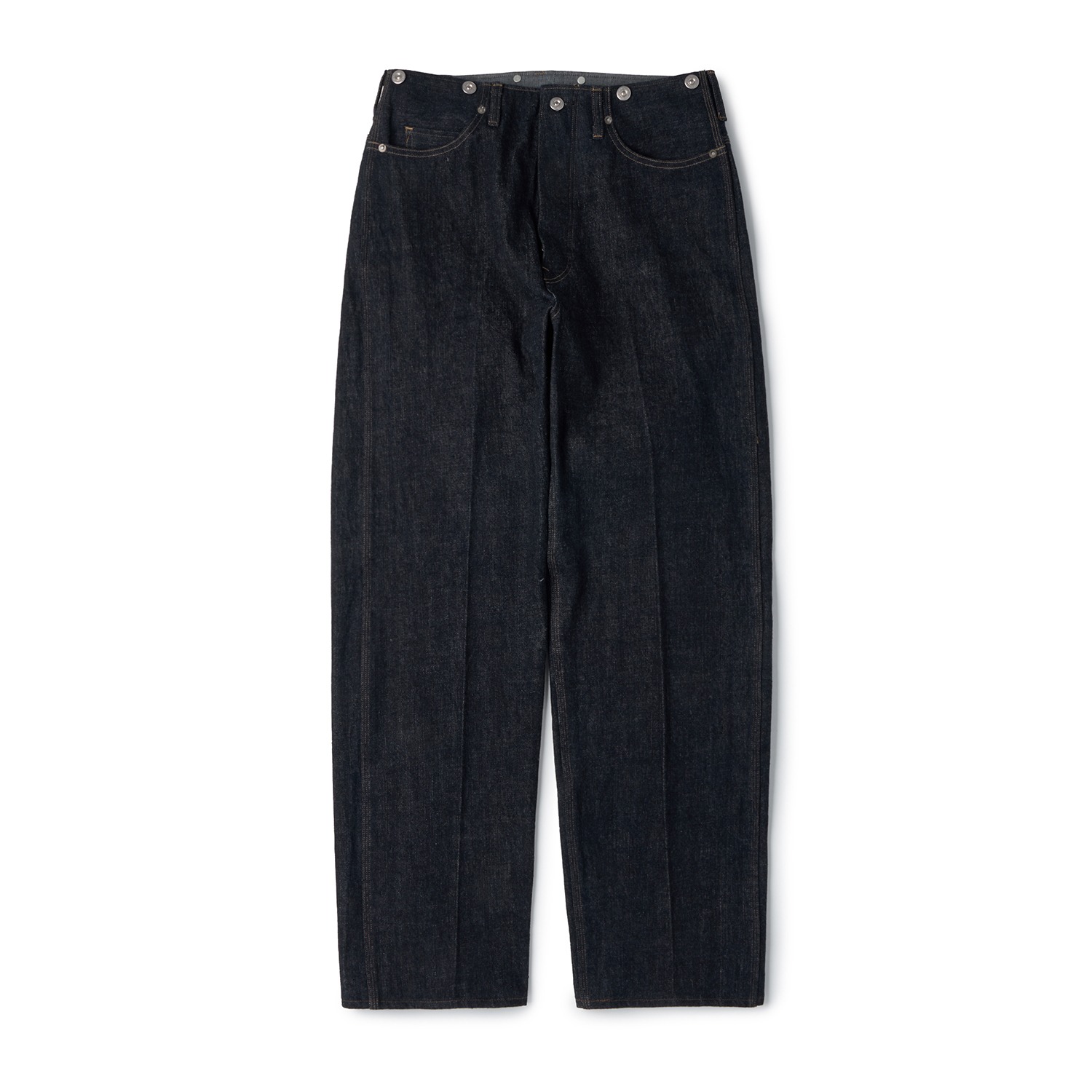 242OJ-PT15 Beltless Waist Jean Trouser 990 Indigo - MODE MAN