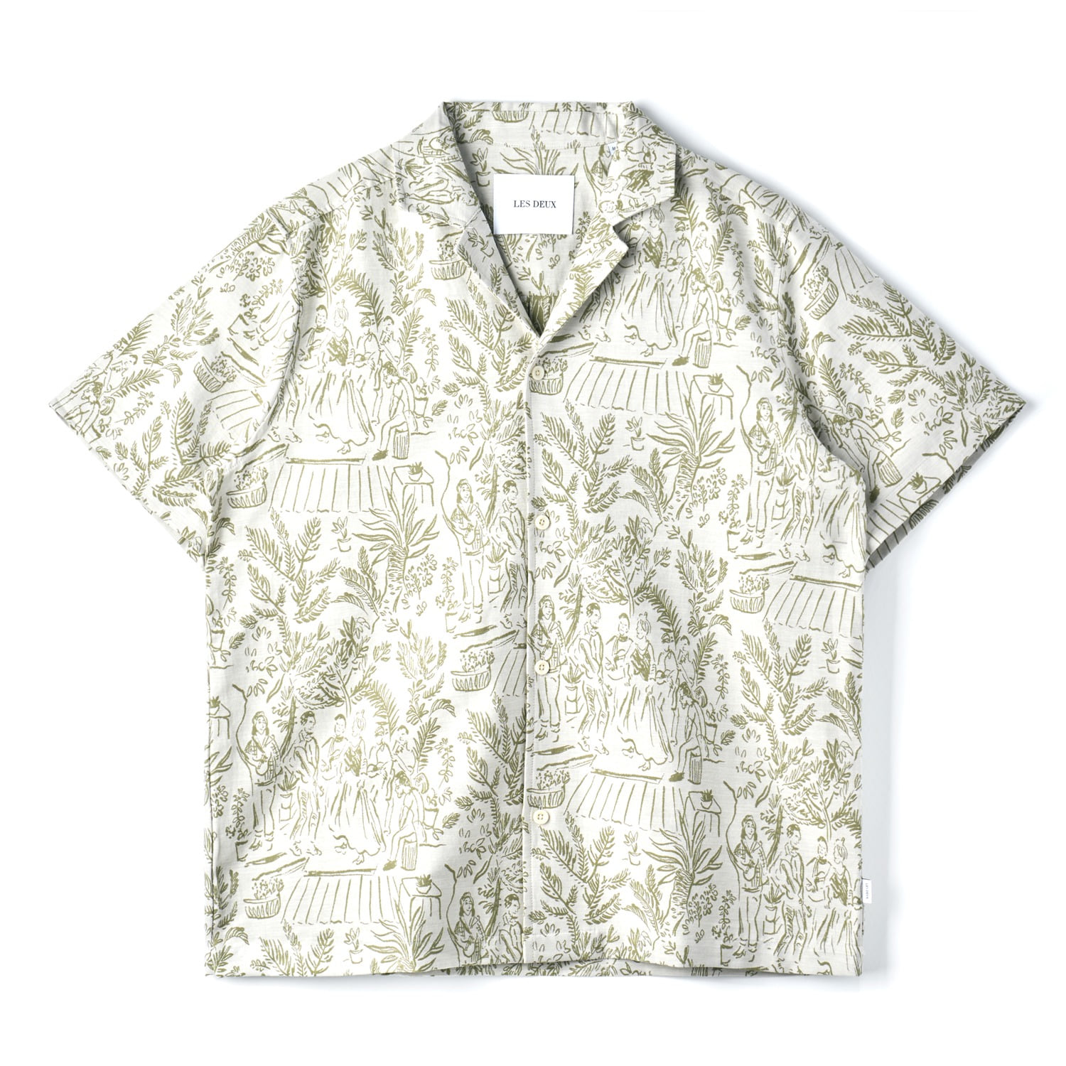 Lesley Dancing Jacquard SS Shirt Light Ivory