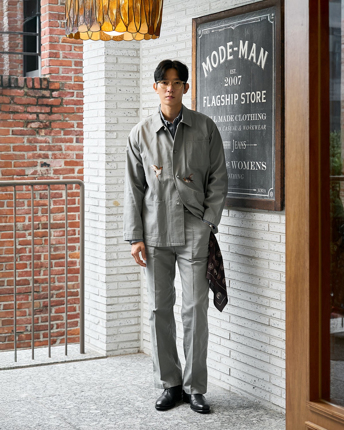 DAILY LOOK : HERRINGBONE SOUVENIR JACKET & TROUSER [OLD JOE