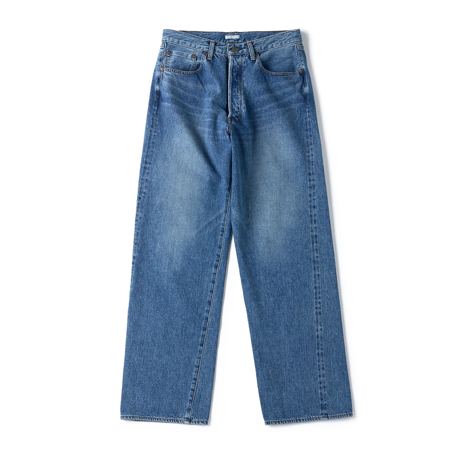 ULTERIOR UPJ05-KC224-B Vintage Washed Selvedge Denim 5P Pants Faded Blue