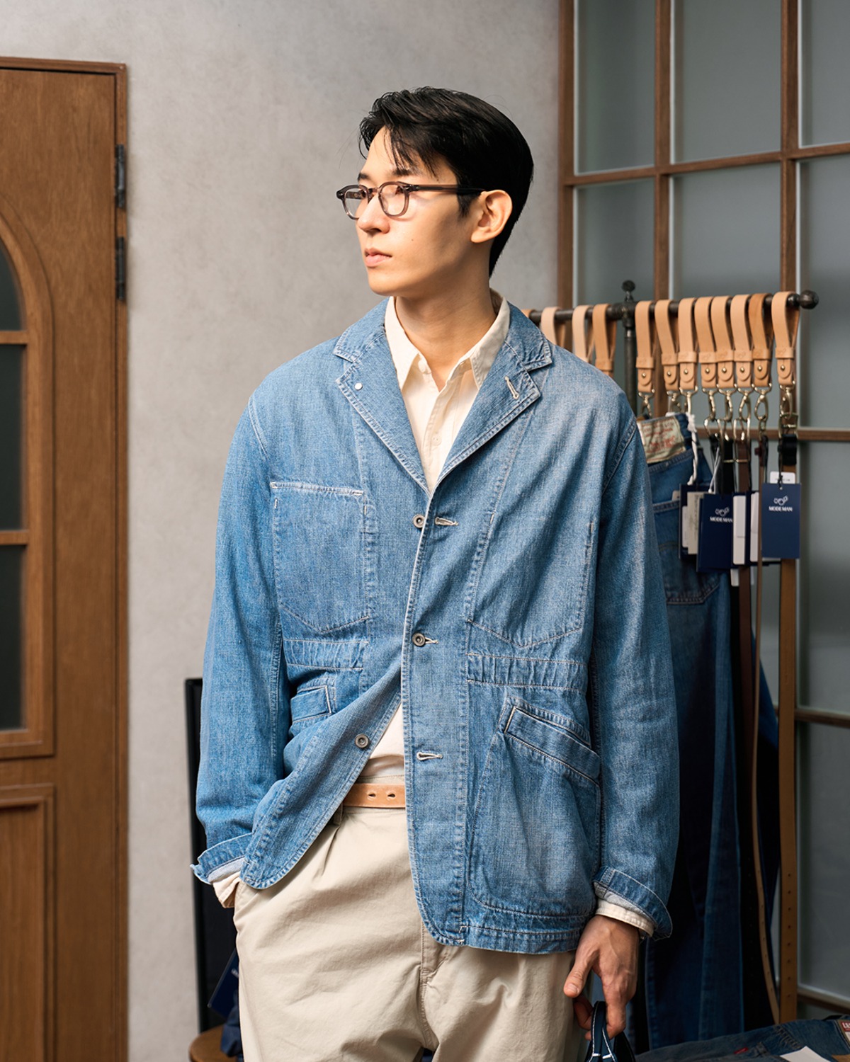 DAILY LOOK : 11OZ DENIM COVERALL JACKET [SAGE DE CRET] - MODE MAN