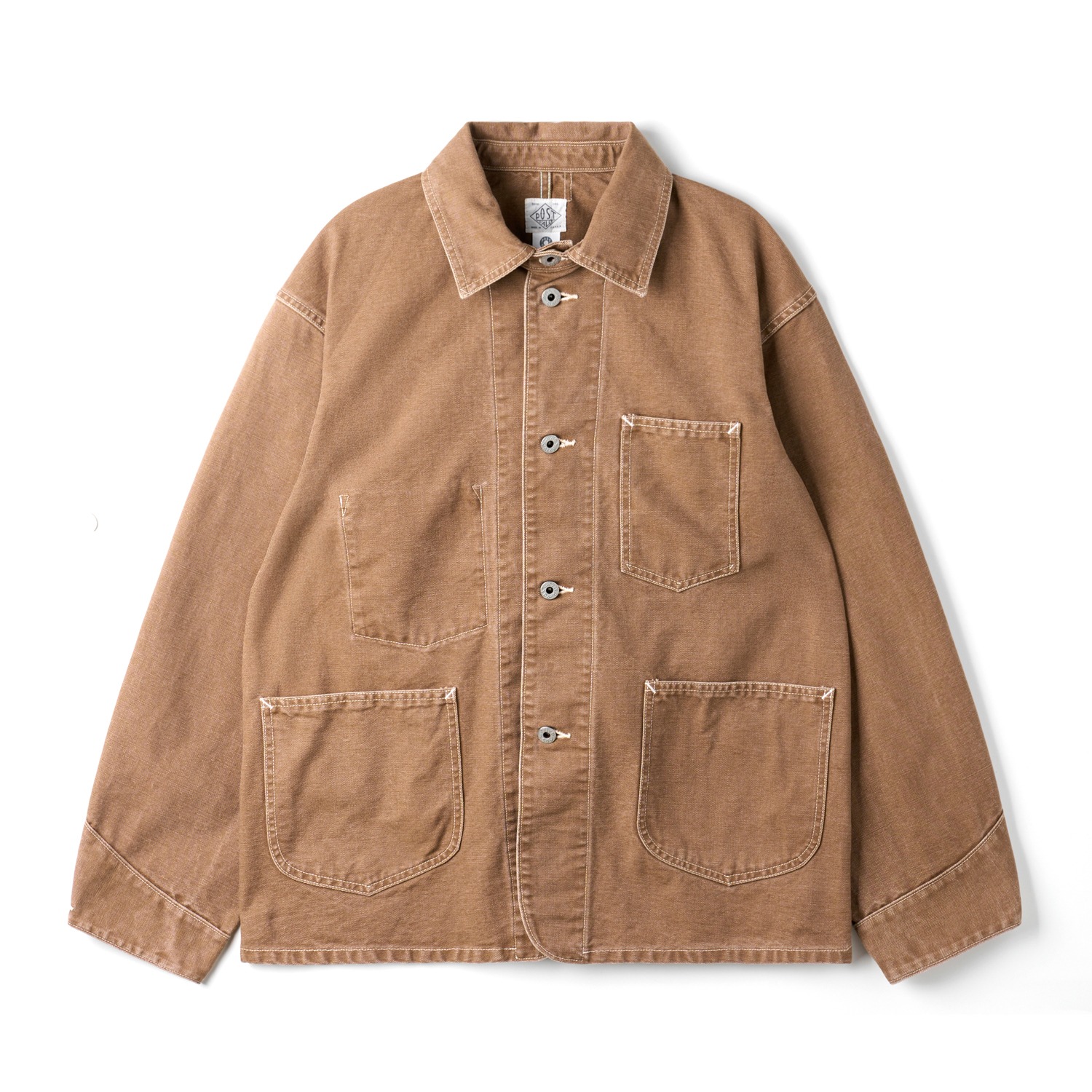 POST OVERALLS 3133 POST 46 Pigment Dyed Canvas Washed Brown | 모드맨