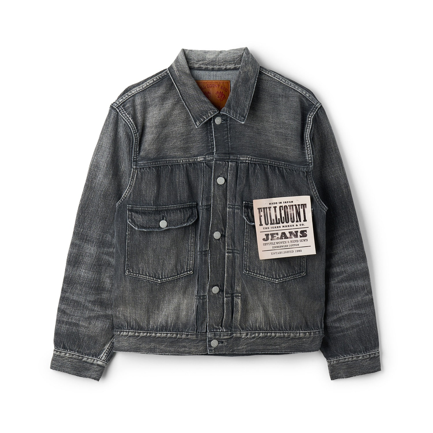 FULLCOUNT 2102BKSSHW Type 2 Denim Jacket Dartford Super Smooth Black