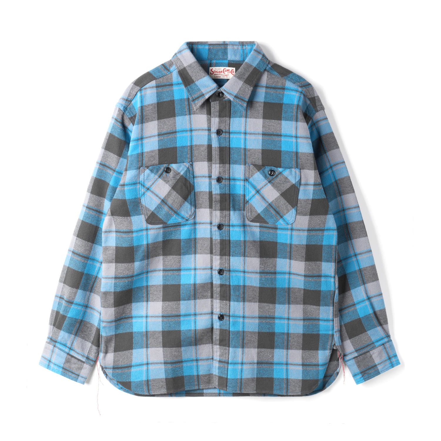 SUGAR CANE & CO. SC29558 Twill Check L/S Work Shirt
