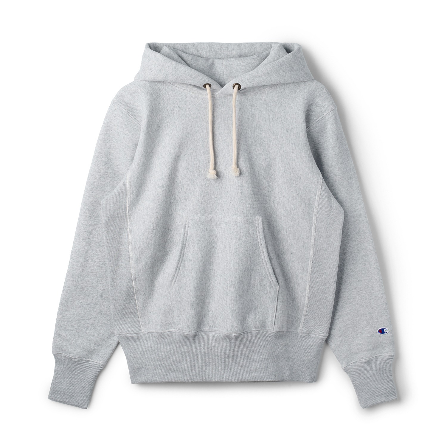 C3-Y132 Reverse Weave Hood Sweatshirt Silver Gray