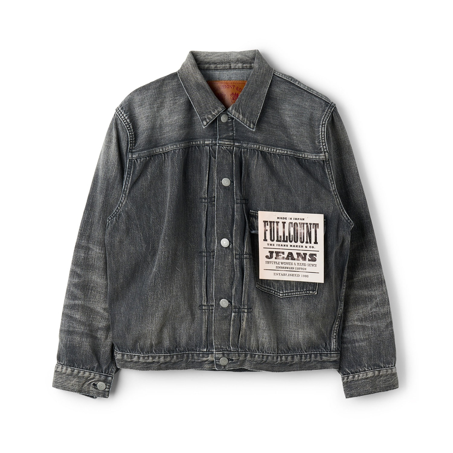 FULLCOUNT 2107BKSSHW Type 1 Denim Jacket Dartford Super Smooth Black