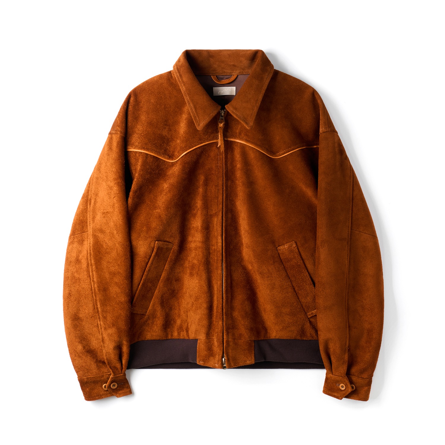MARU SANKAKU PEKE MSP-4043 Suede Leather Jacket Brown