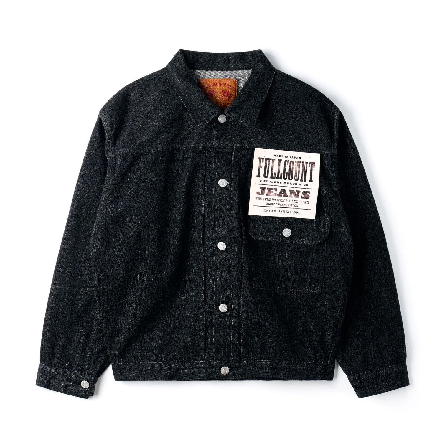 FULLCOUNT 2107BKSS 1st Type Denim Jacket Super Smooth Black