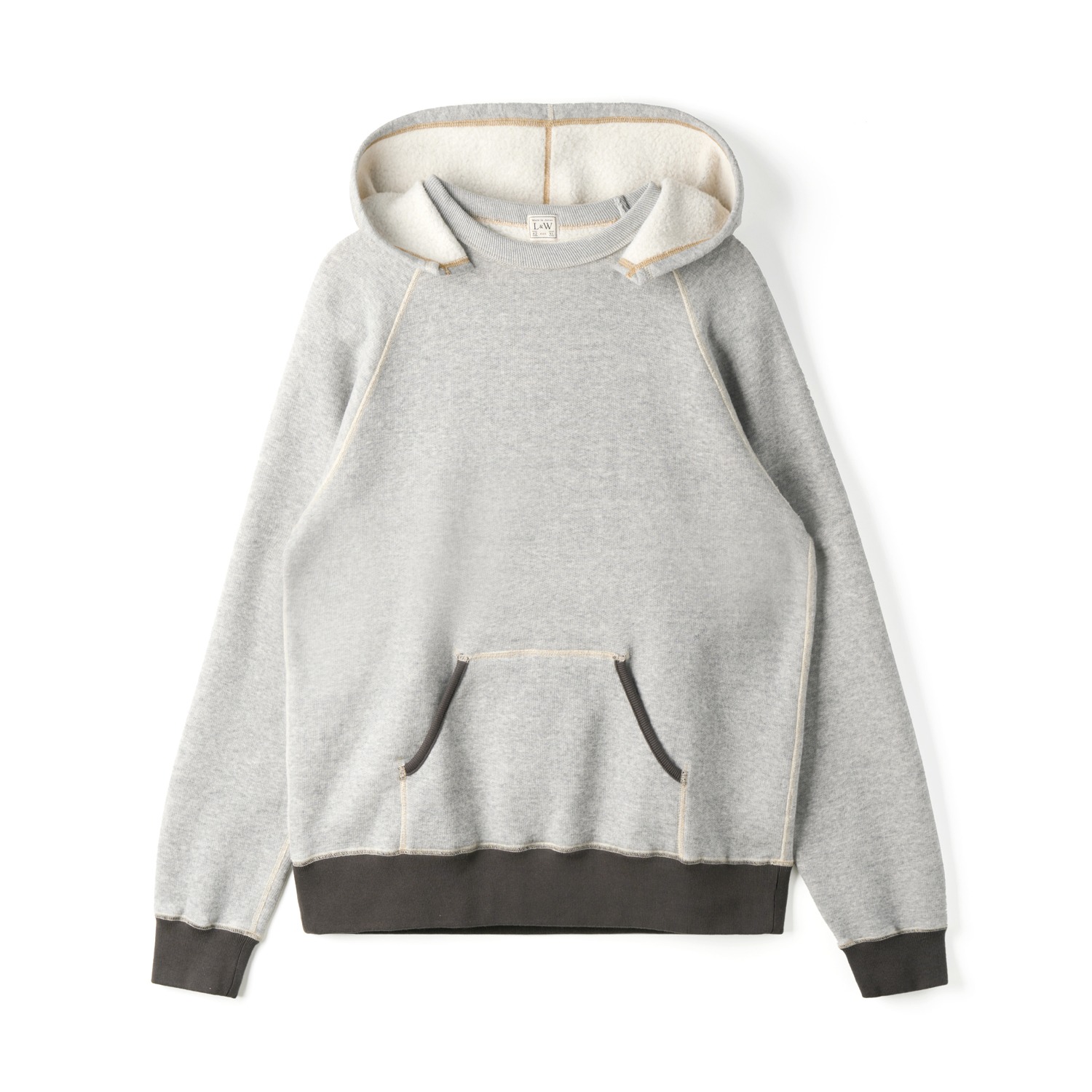 LOOP & WEFT LCS1009 Super Fluffy Knit Raglan After Hoodie