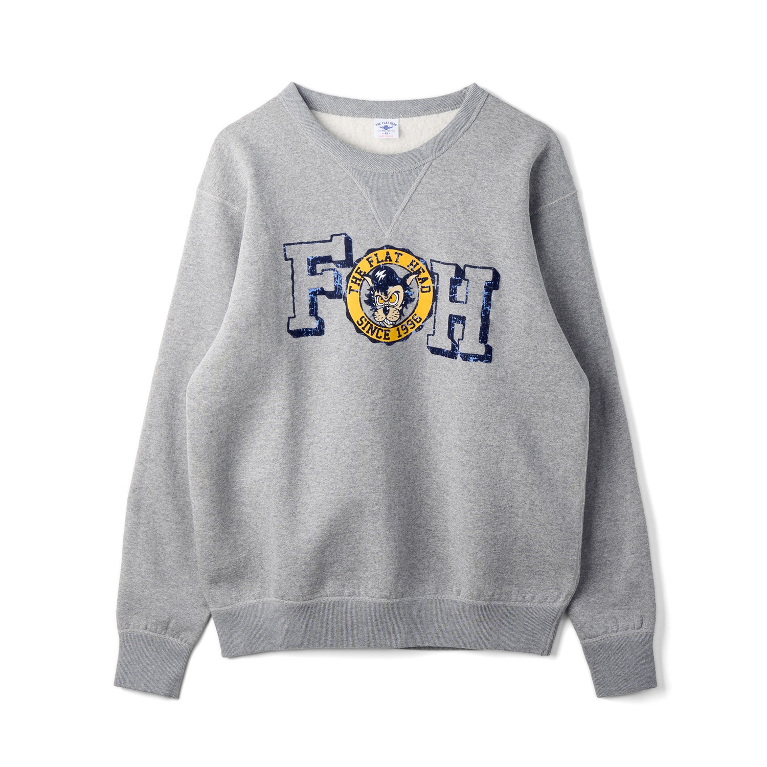 THE FLAT HEAD FN-SWC-218 Printed LS Sweatshirt