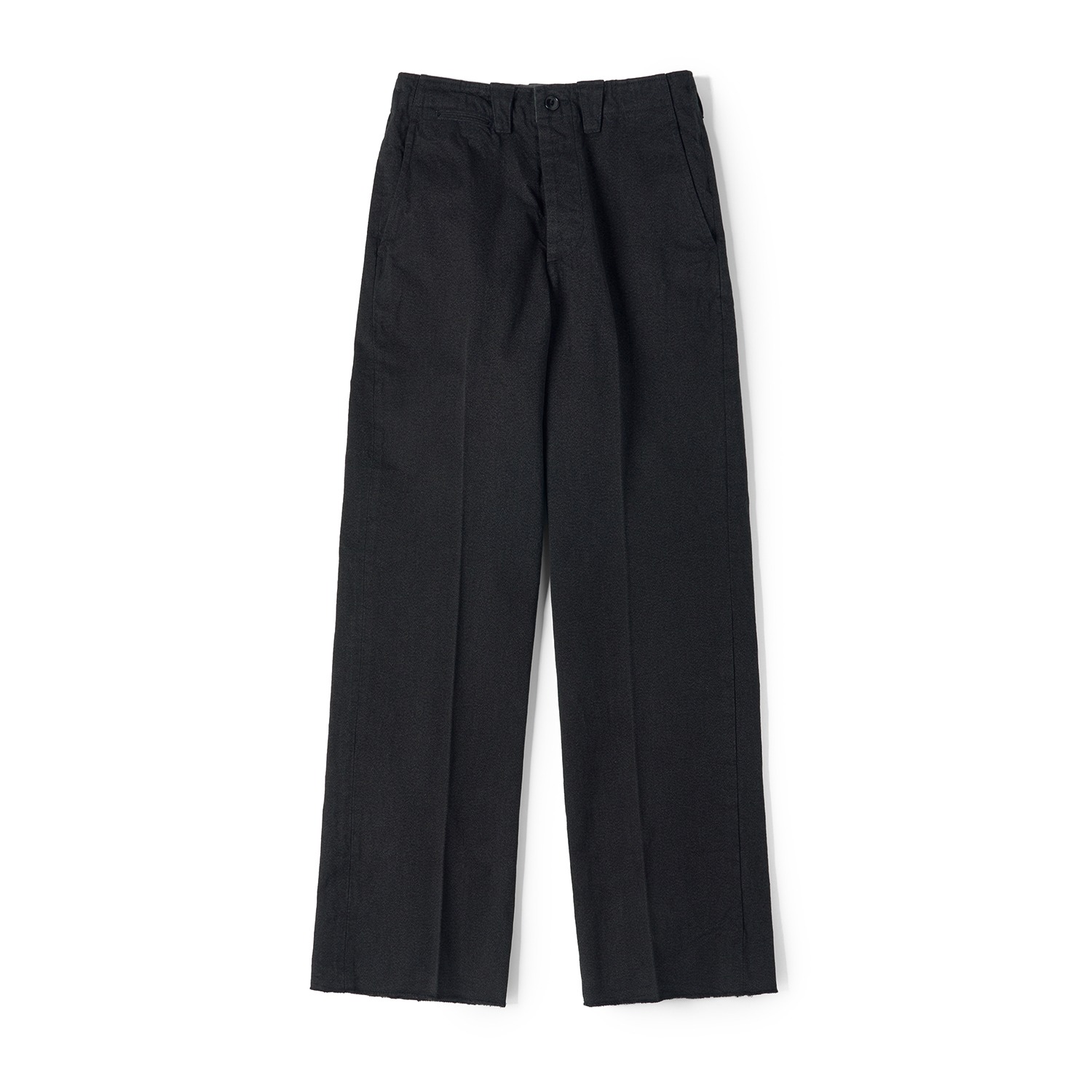 BLACK SIGN BSFP-25507 Mock Twist Yarn Officer Trousers Black Fog