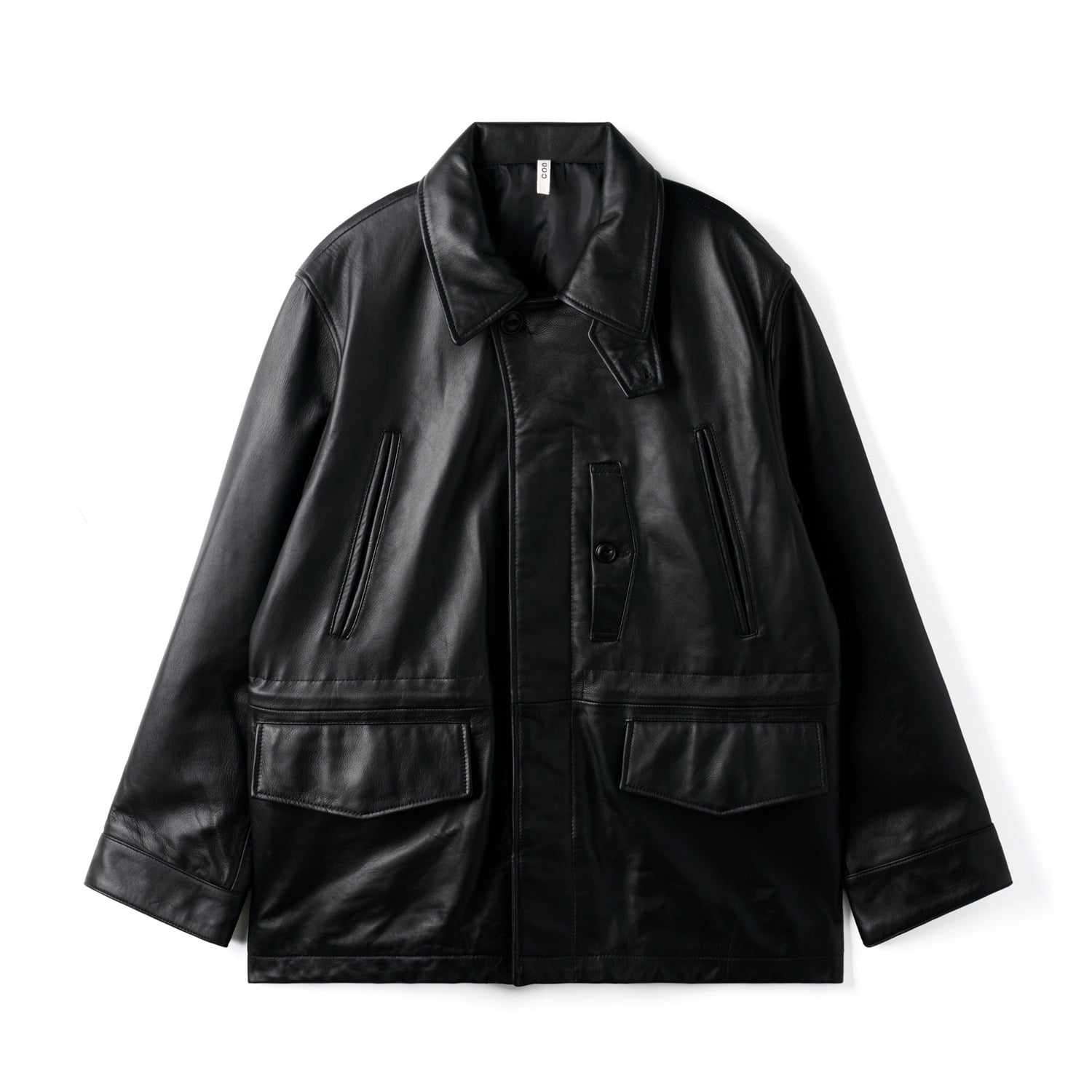 CCU LEATHER SH-69-C-SHEEP-5 French Military Jacket Black