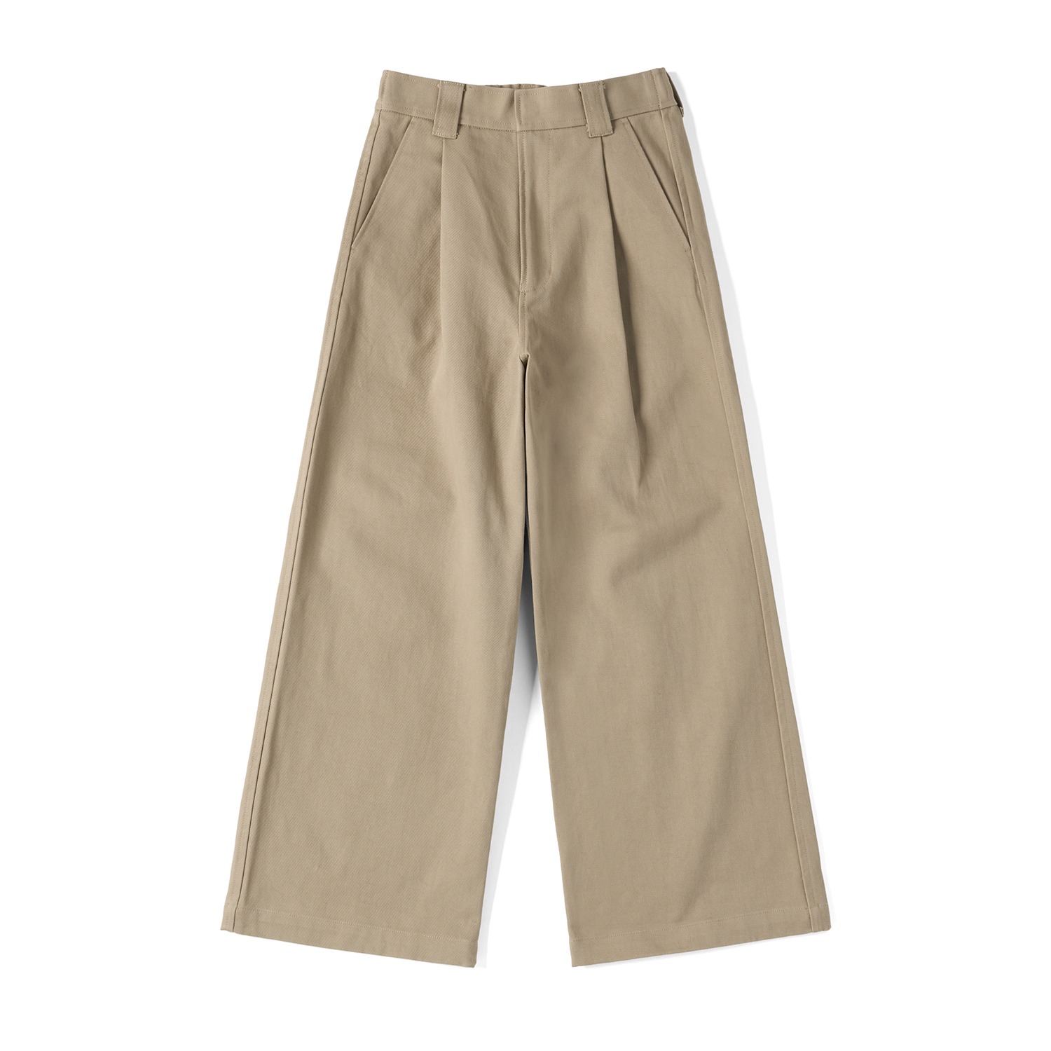SHINZONE Cotton Twill Wide Pants Beige
