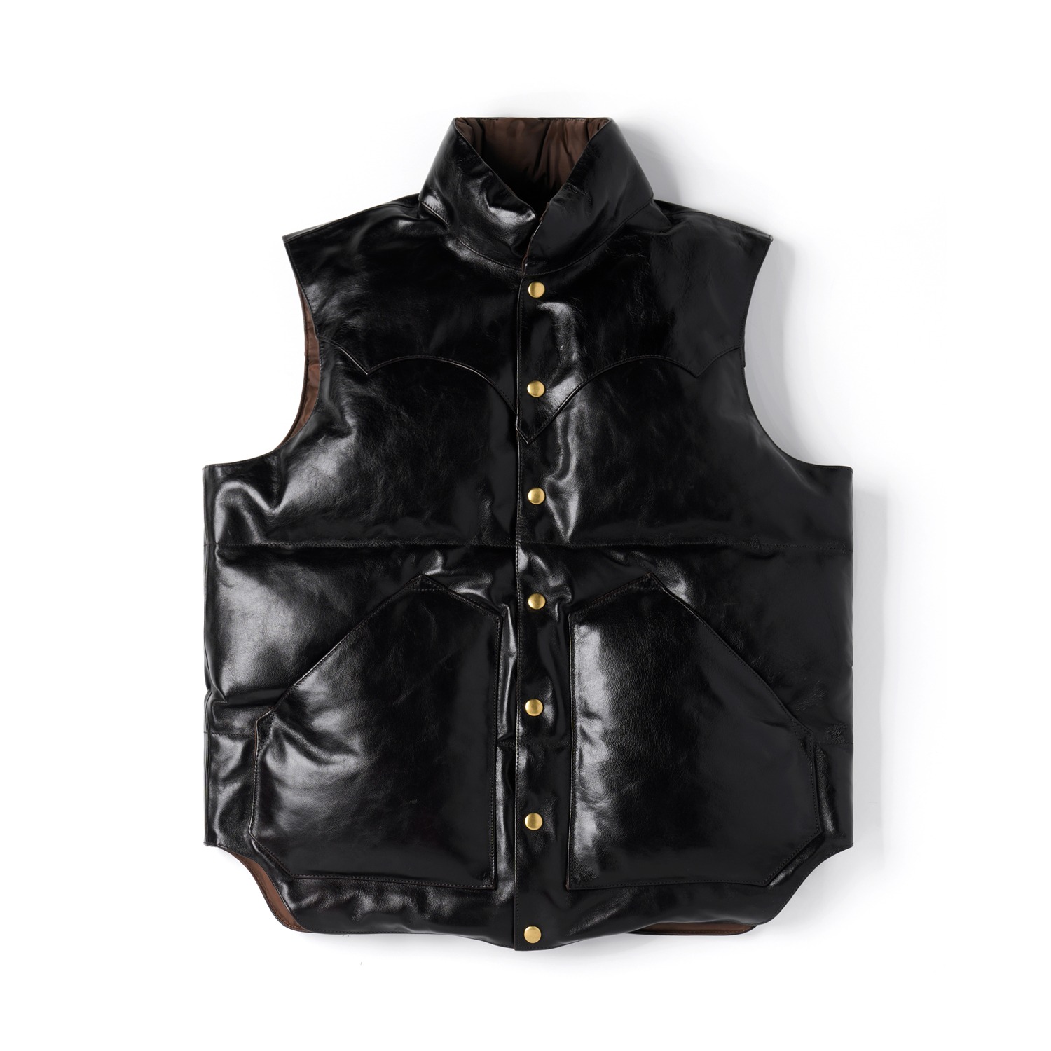 RAINBOW COUNTRY RCL-10083M Horsehide Down Vest Mono Tone CHALLENGER Seal Brown