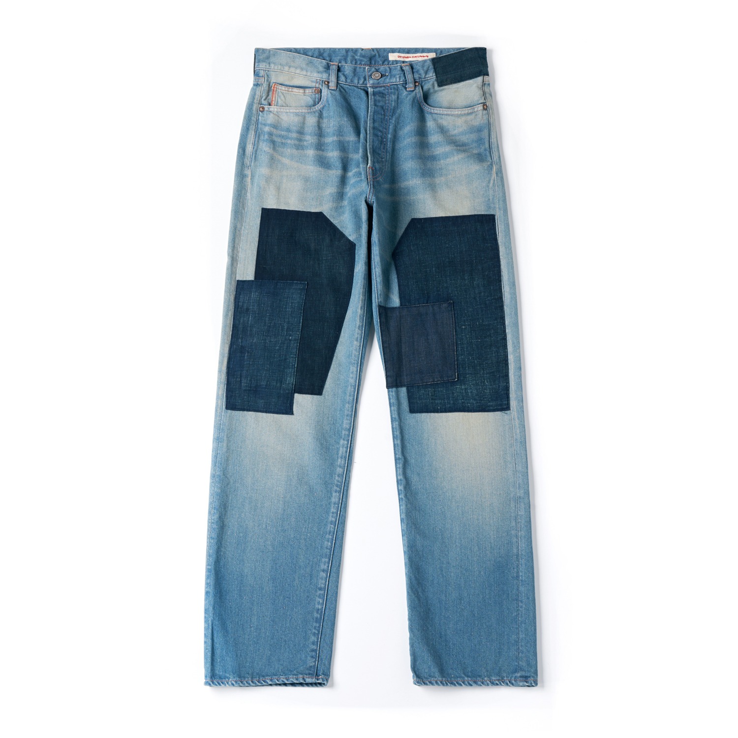 COTTLE STPT-3450 C.T.L Straight Denim Pants Indian Red Bengara Craftman