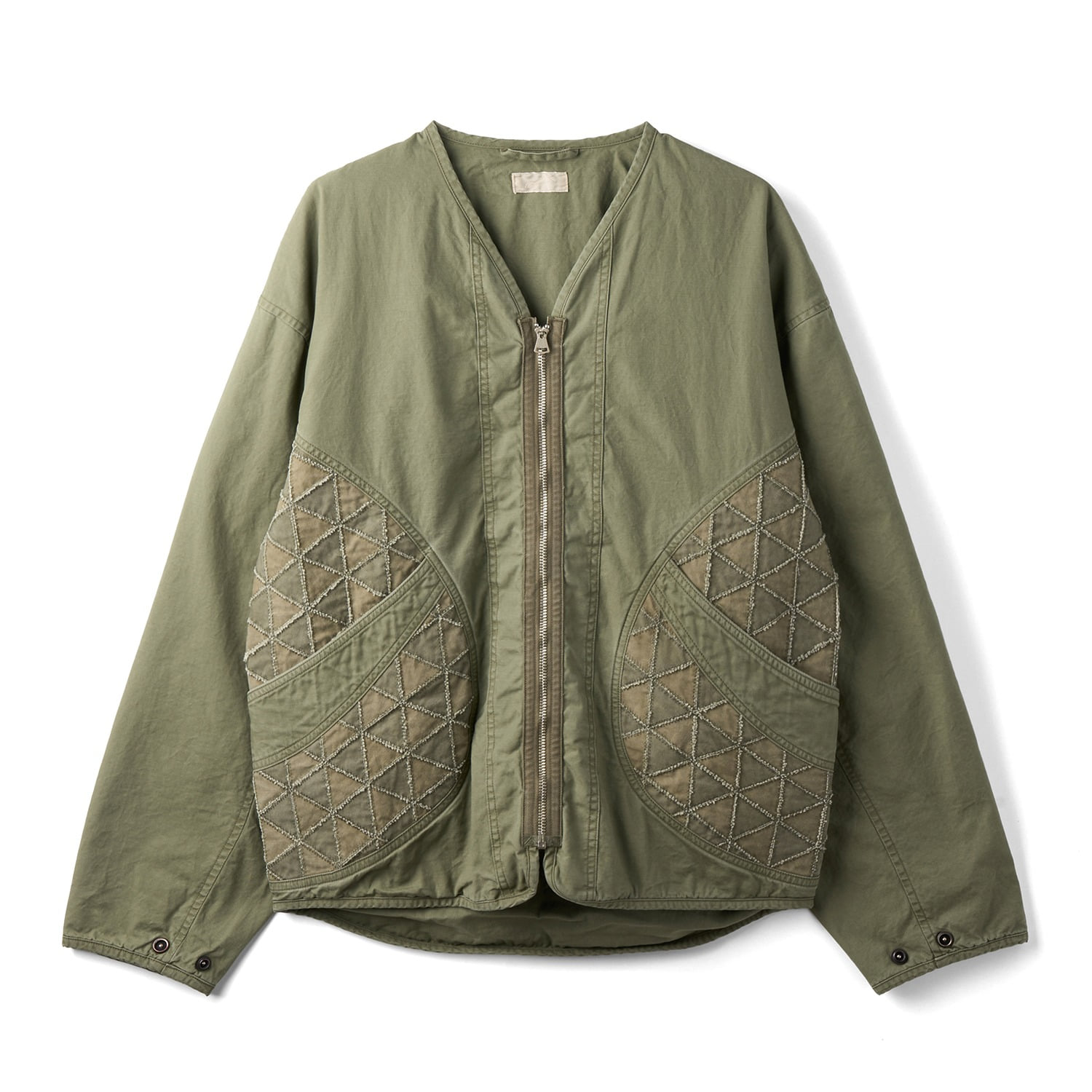 MARU SANKAKU PEKE MSP-4050 Tsugihagi Haori Jacket Olive