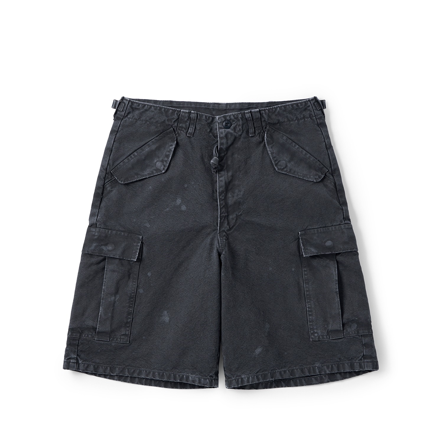 FULLCOUNT 1144VE Tent Cloth Field Cargo Shorts VE(Vintage Effect) Faded Black