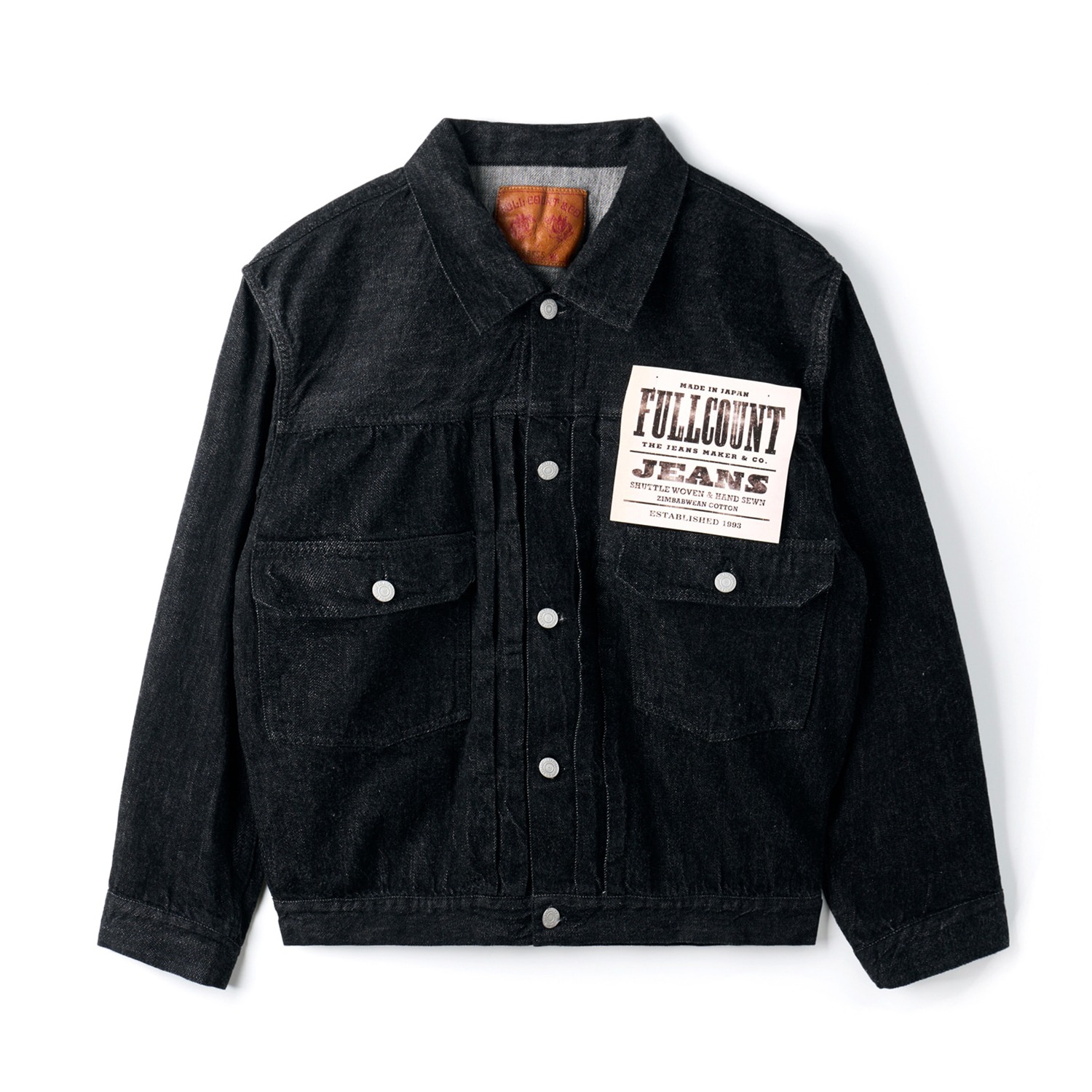 FULLCOUNT 2102BKSS 2nd Type Denim Jacket Super Smooth Black