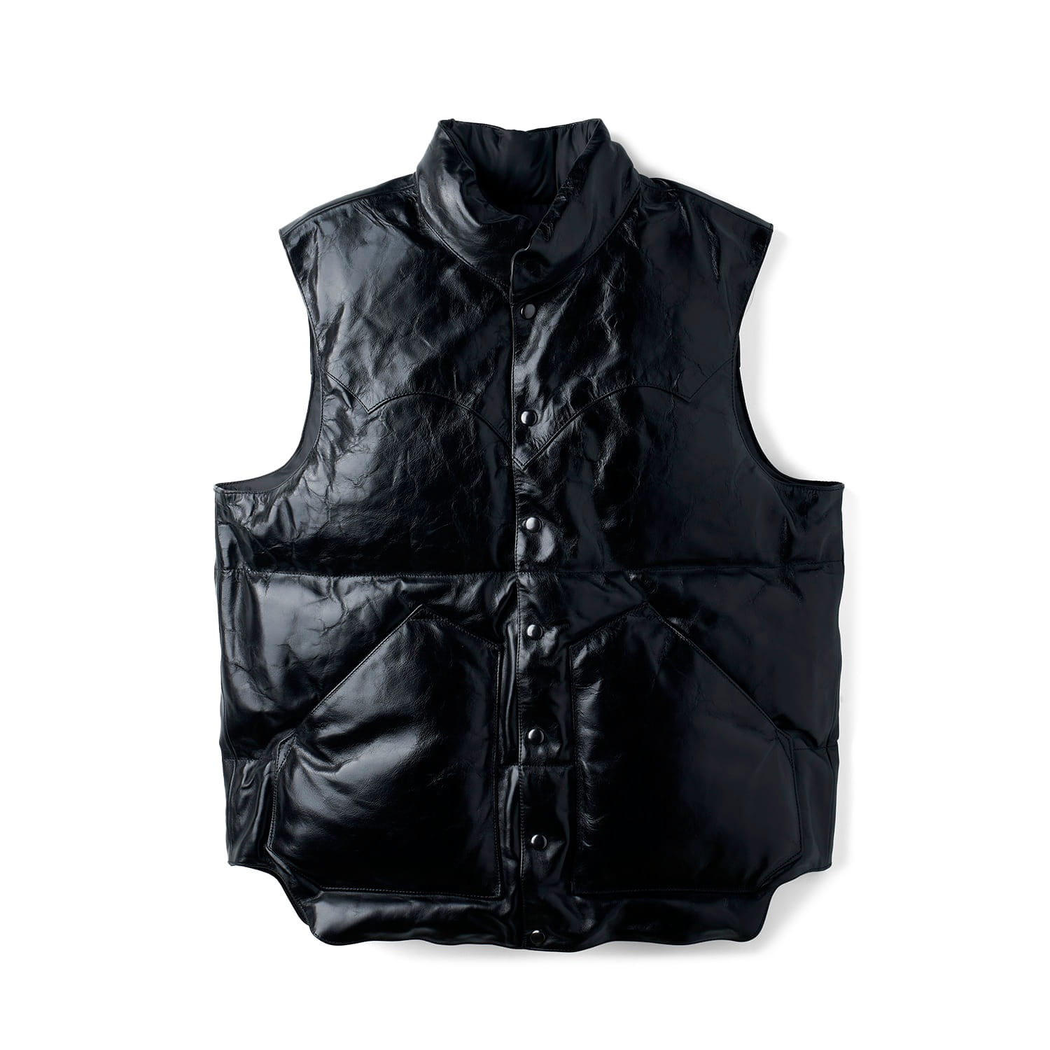 RAINBOW COUNTRY RCL-10083M Horsehide Down Vest Mono Tone CHALLENGER Black