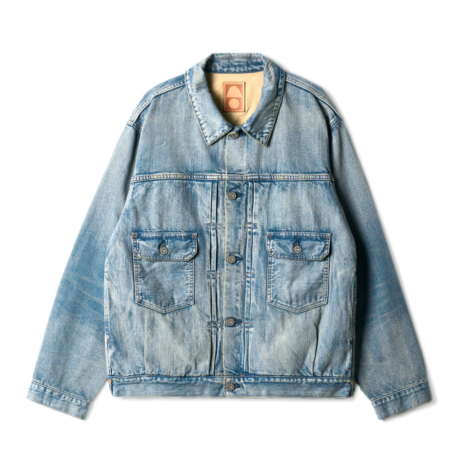 COTTLE JK-014 L.Indigo C.T.L Neo Type 2nd Denim Jacket-Bengara