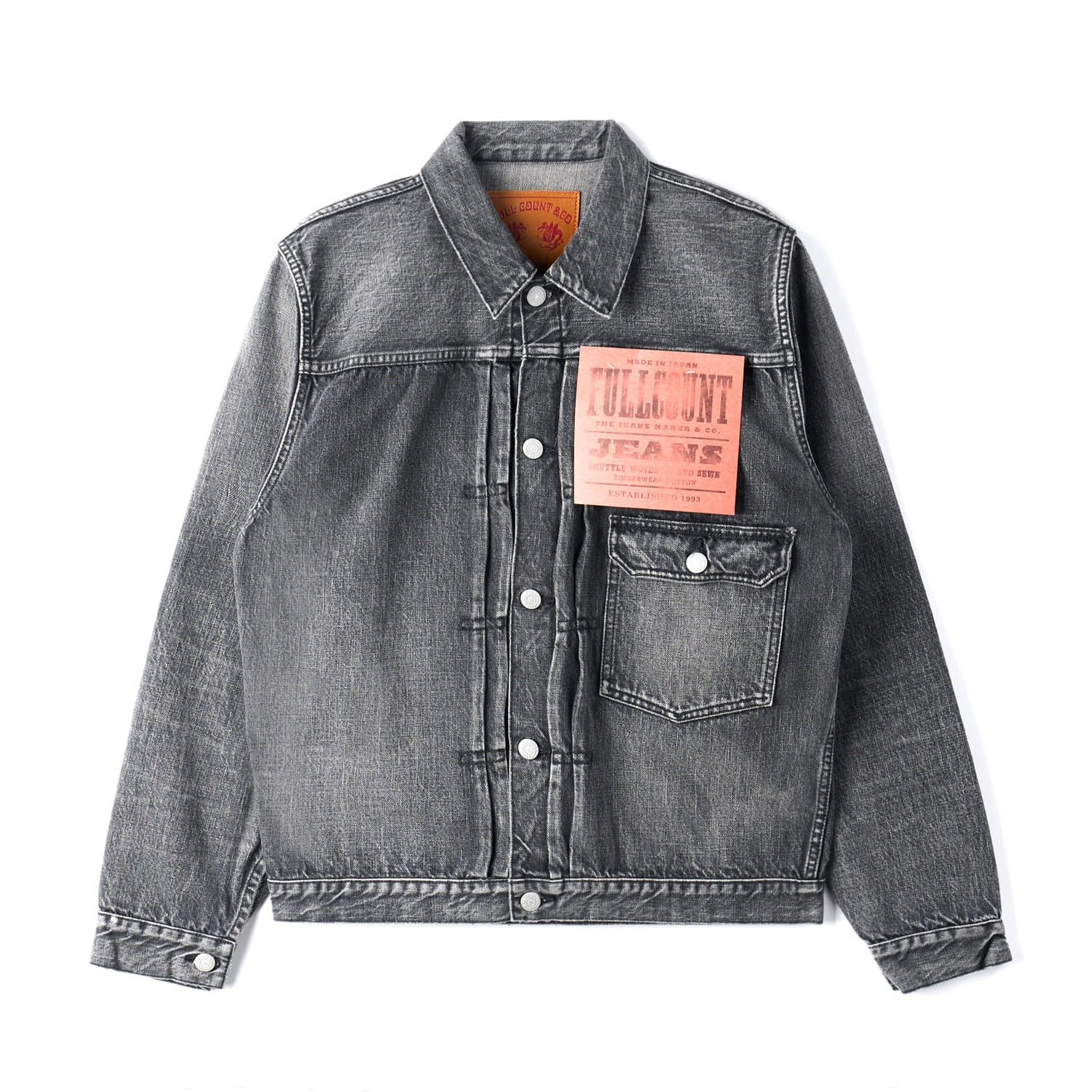 FULLCOUNT 2107BKHW 13.7oz 1st Type Denim Jacket Dartford Black (2025)