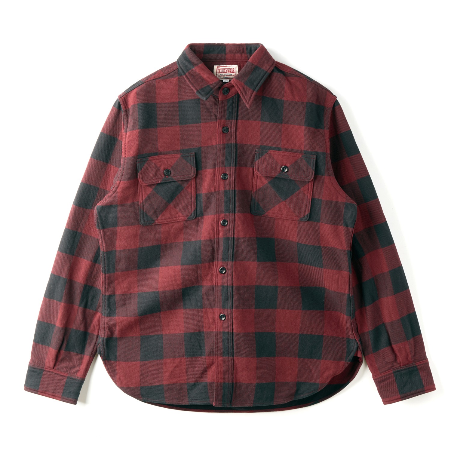 DELUXEWARE HV-00A 50s Buffalo Check Shirts Red