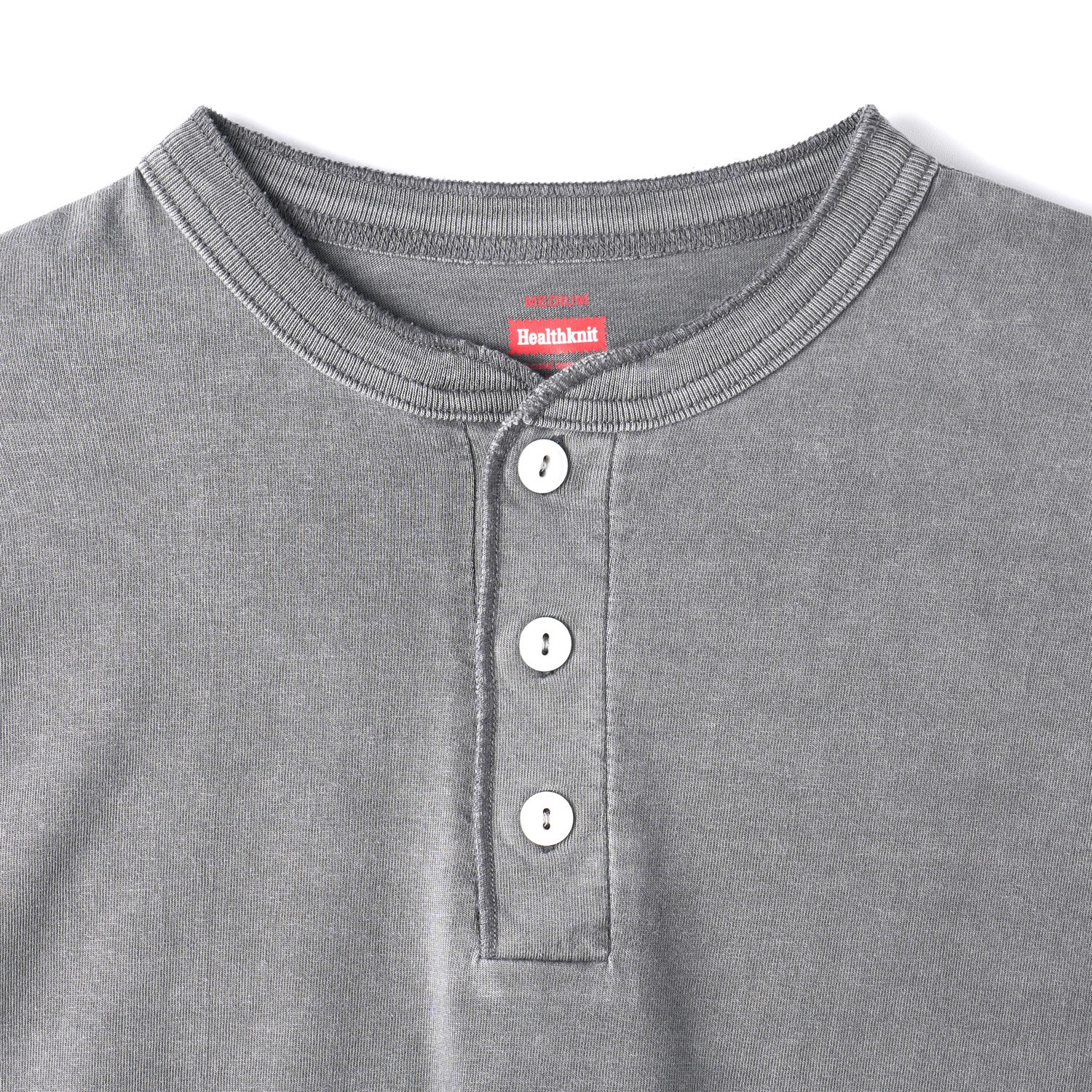 HR25S-M104 Henleyneck S/S Tee Sulfur Dye L.Grey - MODE MAN HR25S-M104 Henleyneck S/S Tee Sulfur Dye L.Grey - MODE MAN