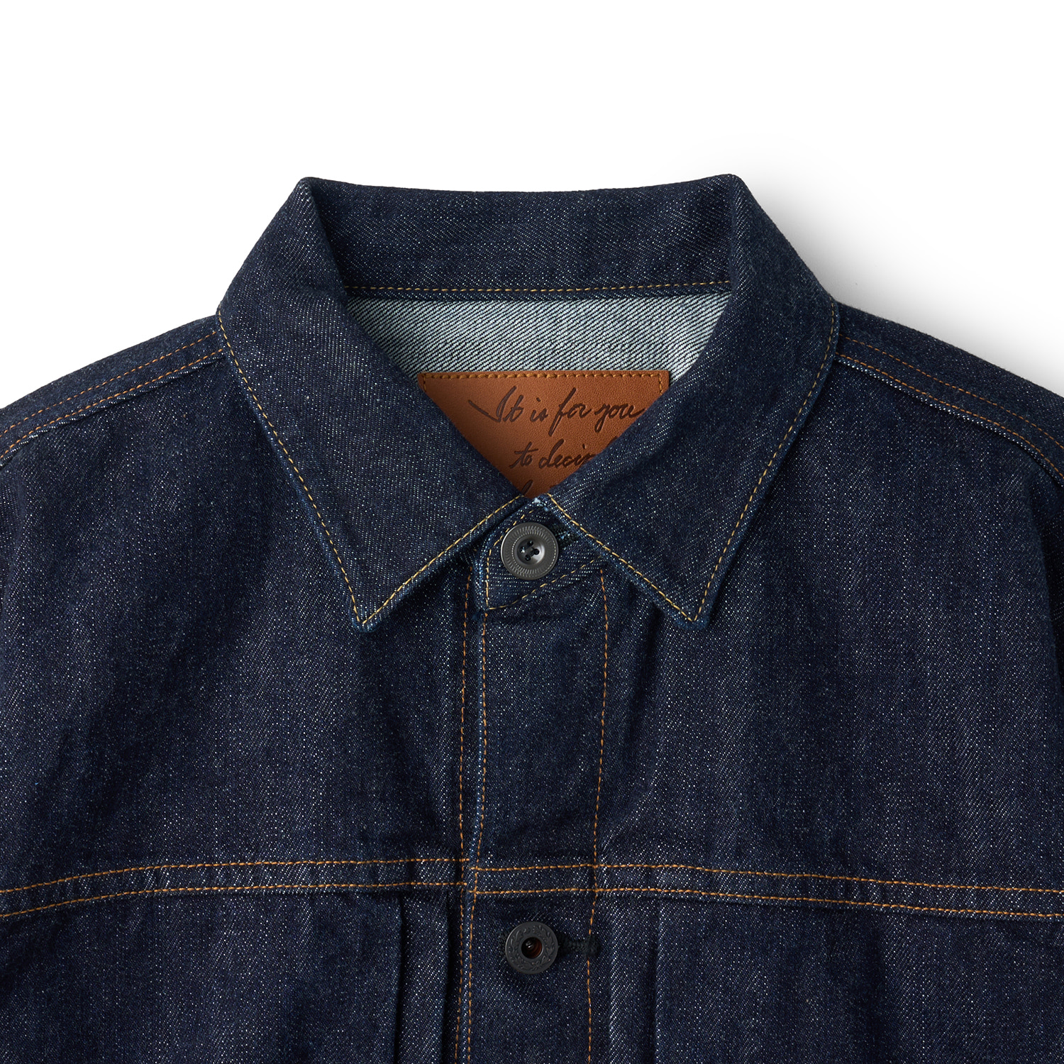 14oz Denim Pleats Jacket Dark Indigo - MODE MAN