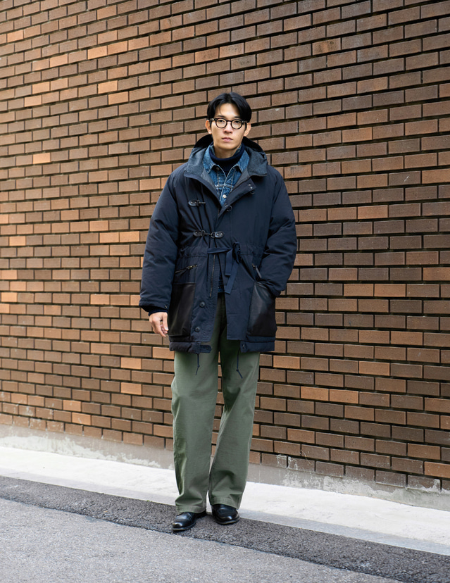 Nigel Cabourn OVERCOAT SOLID NAVY Nigel Cabourn Donkey Jacket Dark